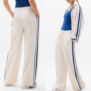 NWT $139 Athleta MVP Side Stripe Drawstring Baggy Pants, Sz Large 30.25” inseam